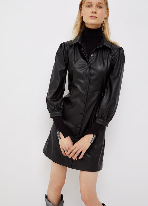 Robe courte en tissu enduit Liu Jo