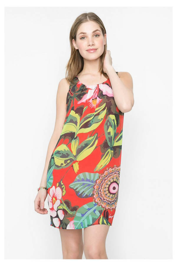 Robe Desigual 61V28P4 rouge imprimée