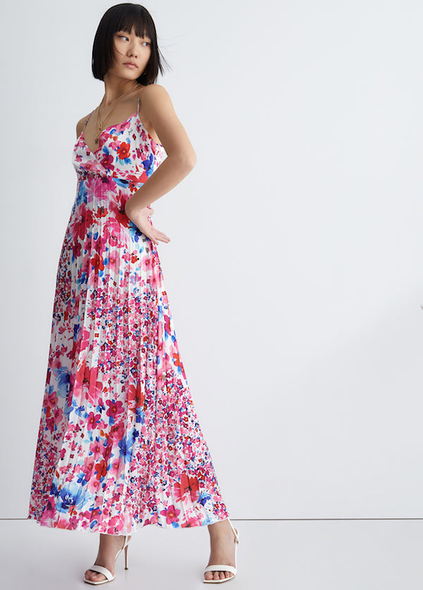 Robe en satin fleuri Liu Jo WA3479