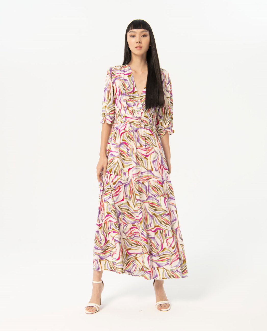 Robe longue violette Surkana