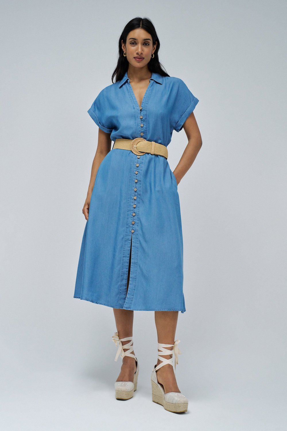 Robe midi en lyocell Salsa