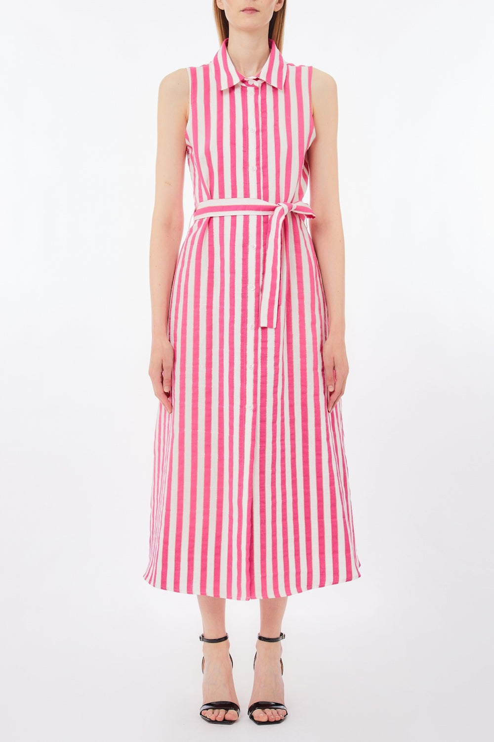 Robe midi rayée rose Liu Jo