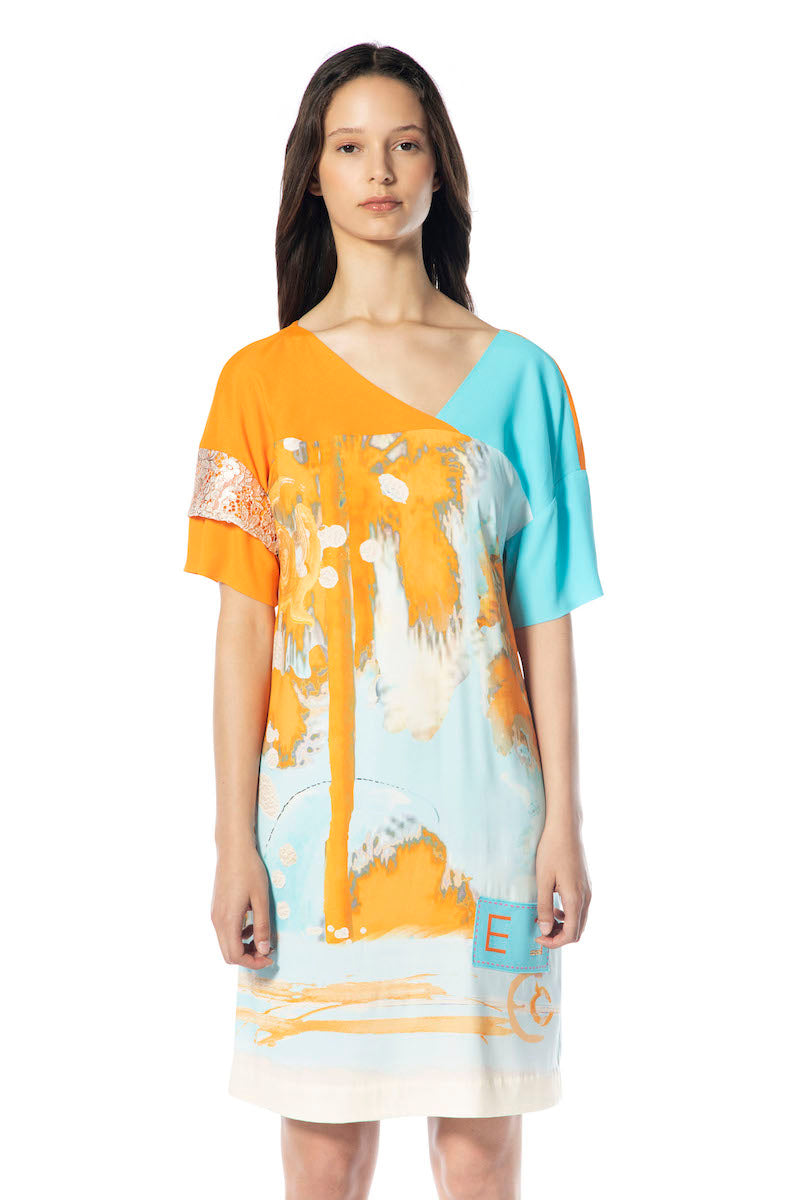 Robe orange Elisa Cavaletti