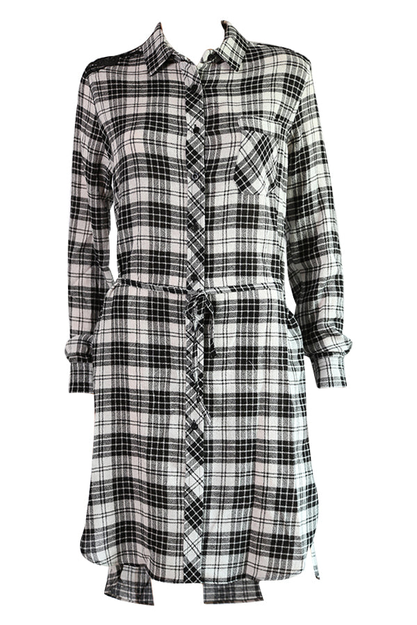 Robe tunique Liu Jo W66166T9063 London check
