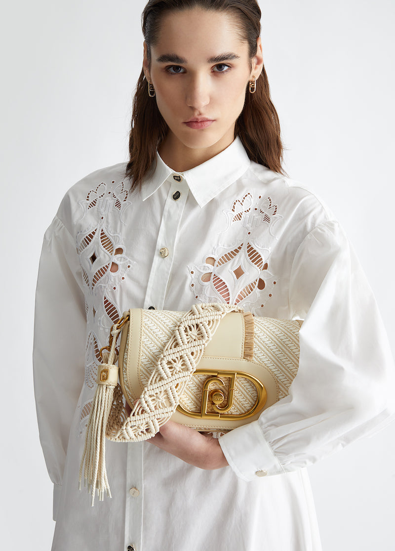 Sac à bandoulière en rafia Liu Jo