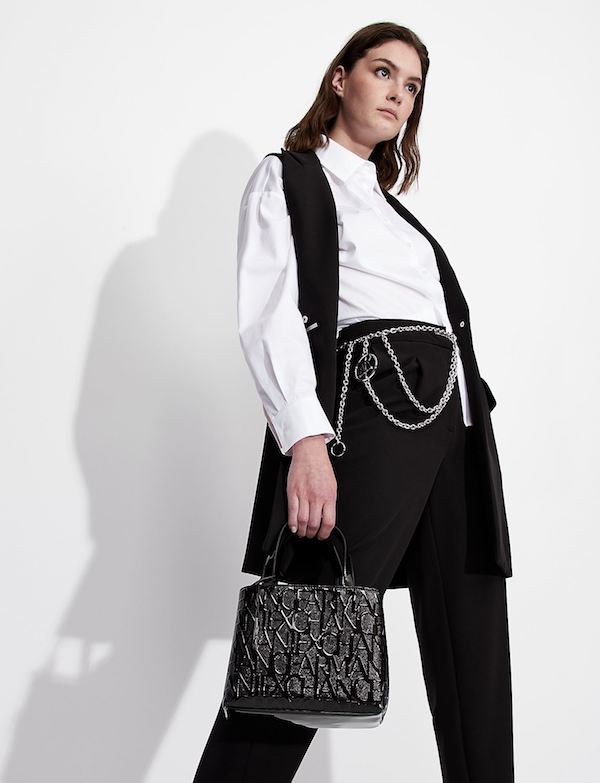Sac à main Armani effect verni