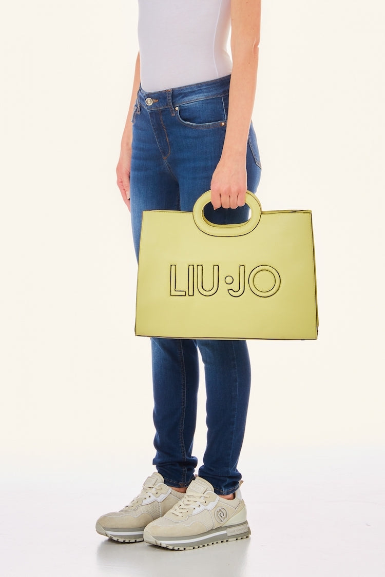 Sac shopping jaune Liu Jo