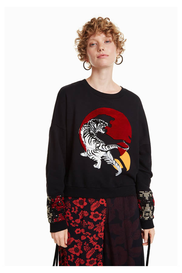 Sweat Tiger Desigual 18WWSK14