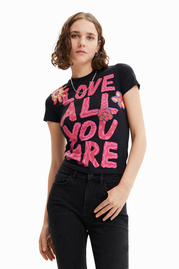 T-shirt à col rond Desigual 23SWTKAV