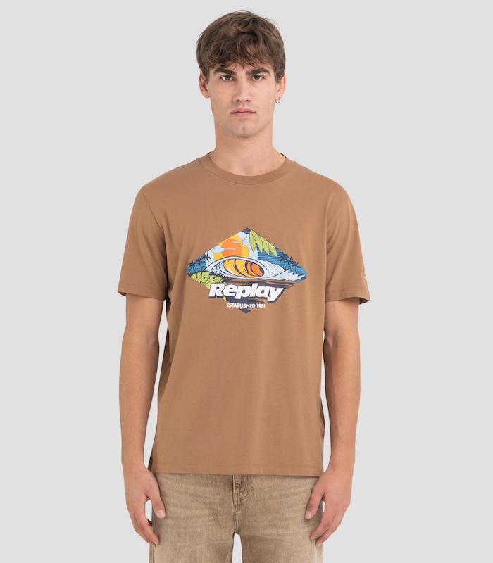 T-shirt col rond imprimé Replay M6496