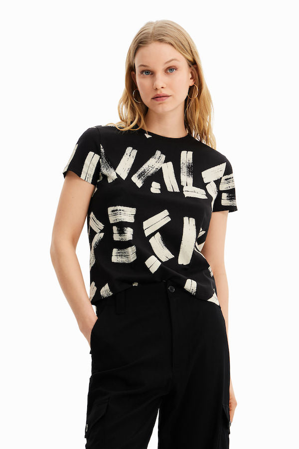 T-shirt Glasgow noir Desigual 23SWTKAP