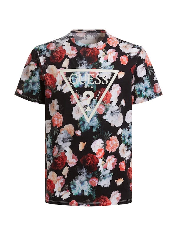 T-shirt homme imprimé fleuri Guess