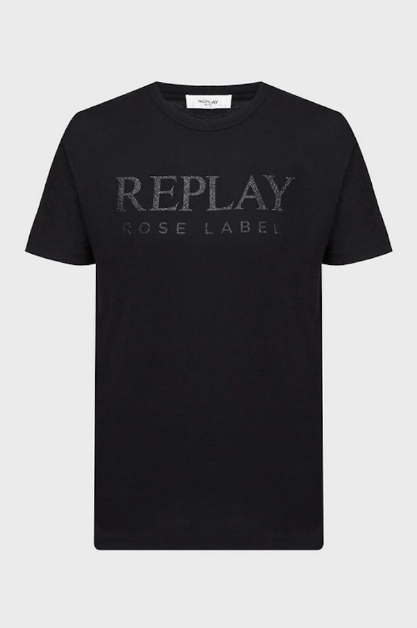 T-shirt imprimé rose Replay W3566H
