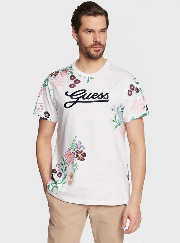 T-shirt imprime fleurs Guess M3GI07