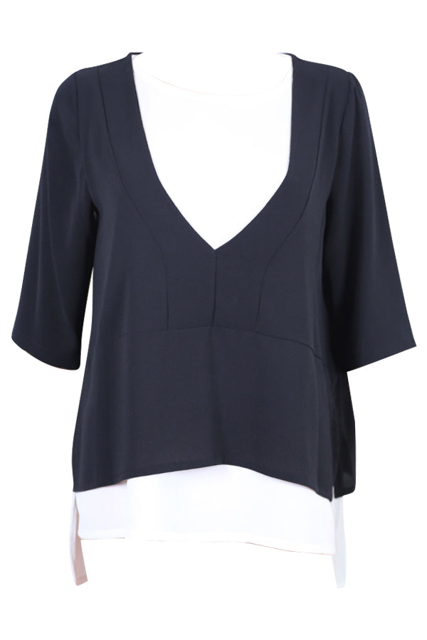 T Shirt La Fée Maraboutée FA5690 noir et blanc