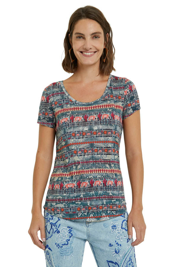T-shirt Santorini Desigual 21SWTK74