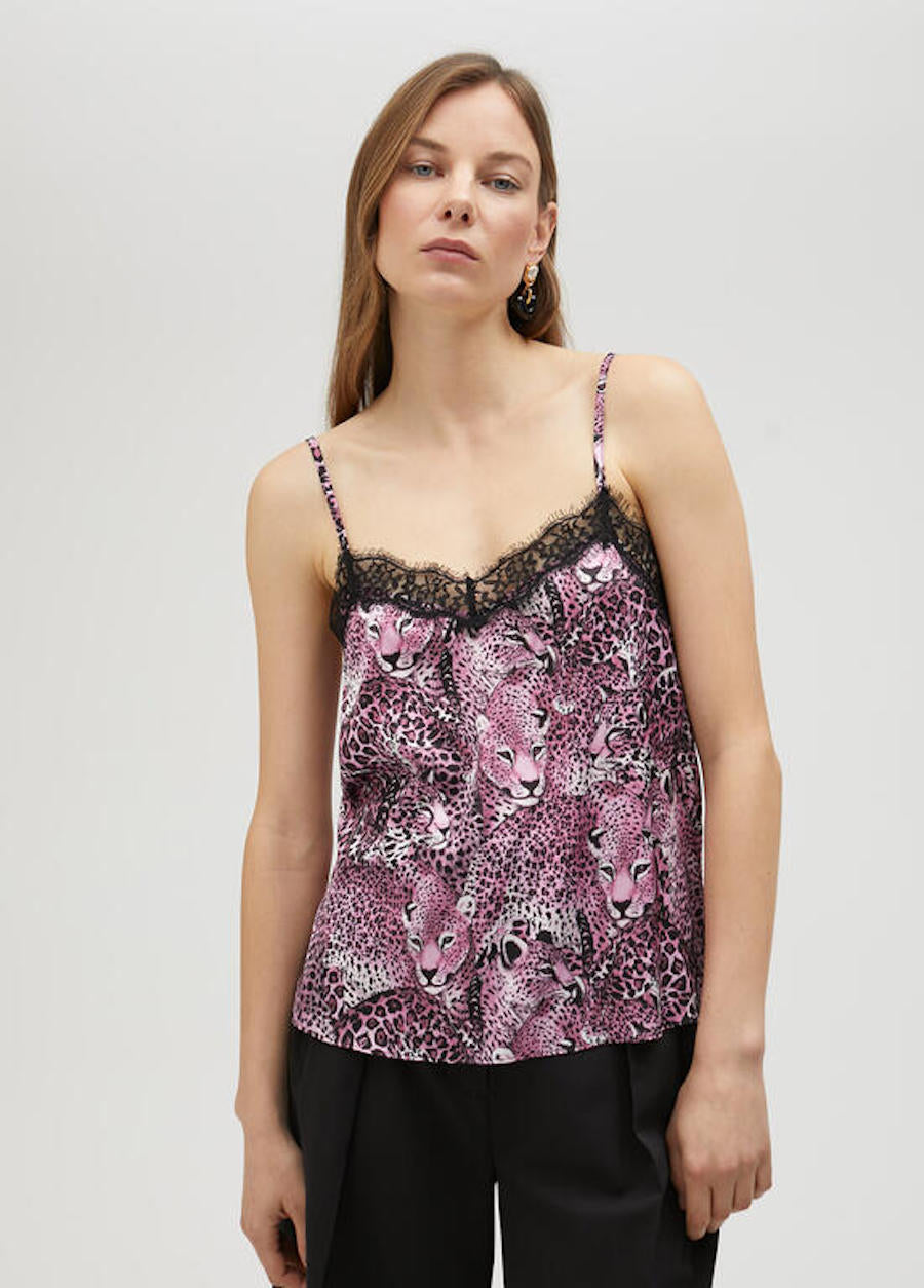 Top bretelle animalier Lola Casademunt