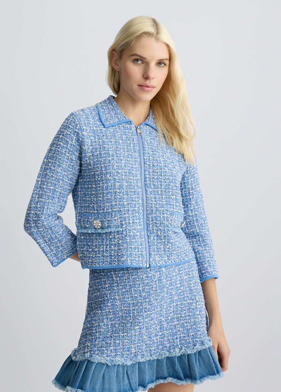 Veste bouclette bleu Liu Jo