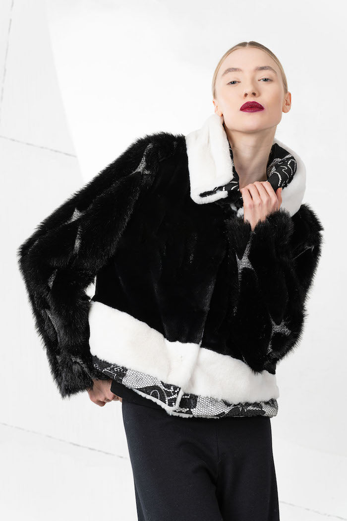 Veste fourrure écologique Elisa Cavaletti