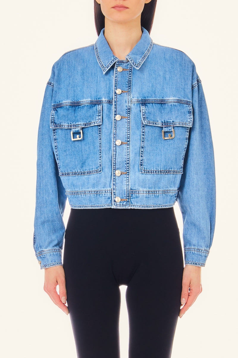 Veste souple en coton de jeans