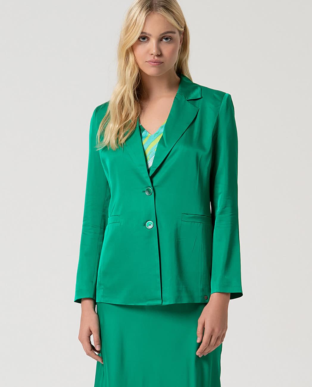 Veste tailleur satinée Surkana