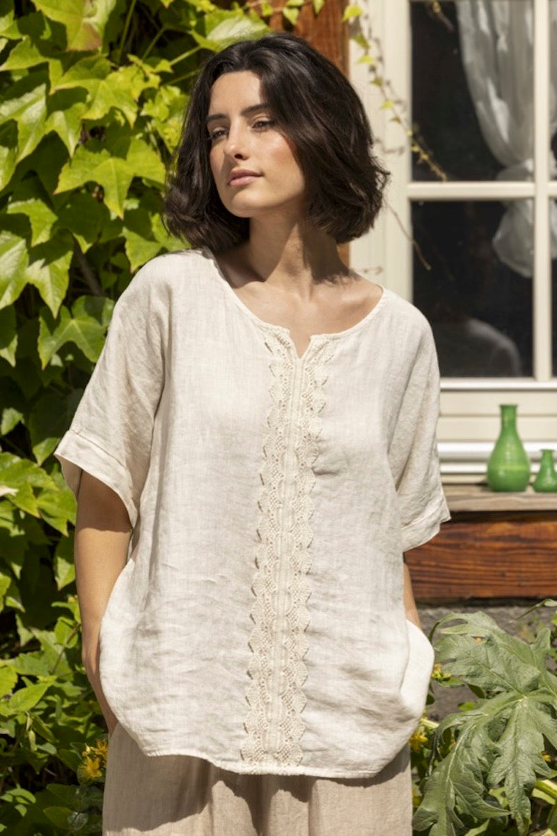 Blouse large en lin O'mer