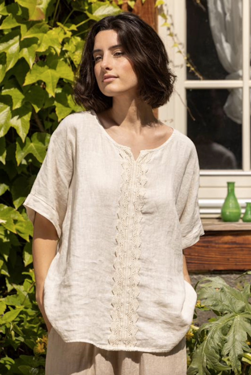 Blouse large en lin O'mer