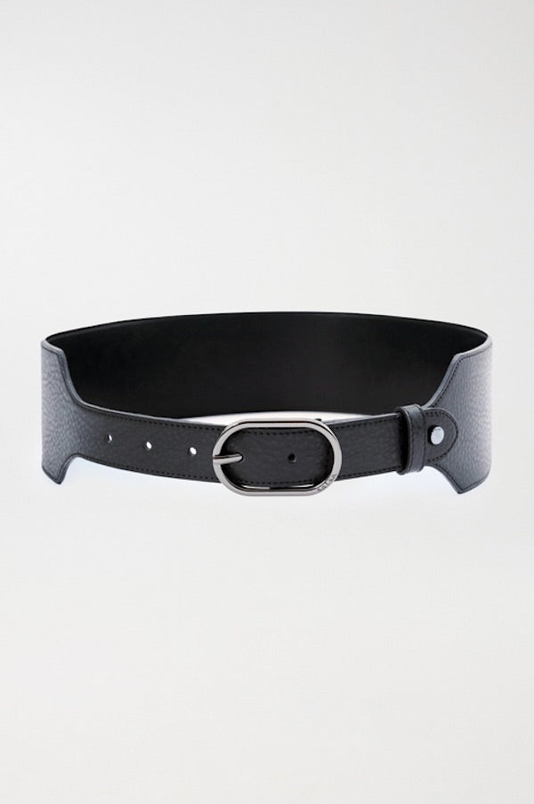 Ceinture corset en daim noir Salsa