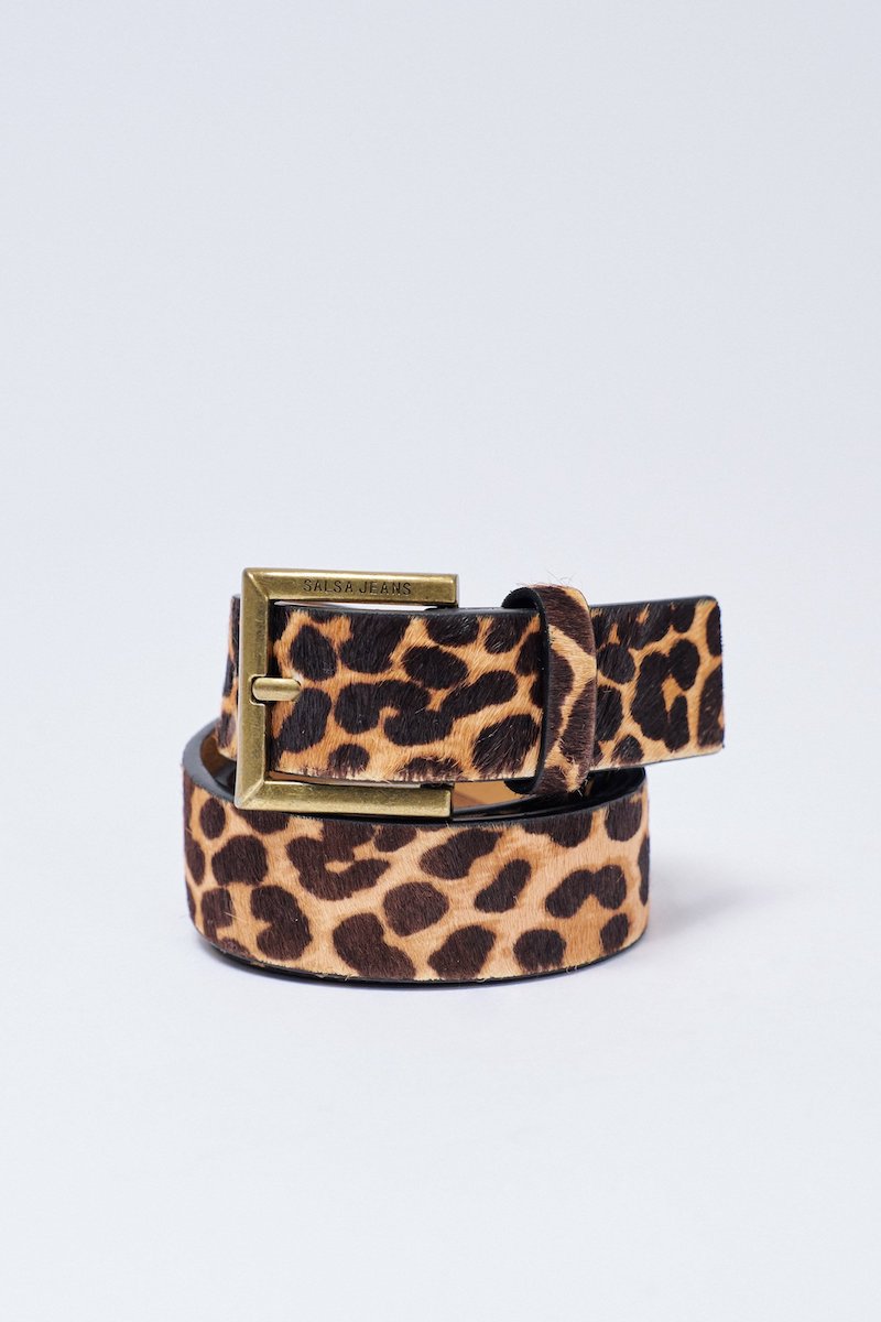 Ceinture cuir animalier salsa