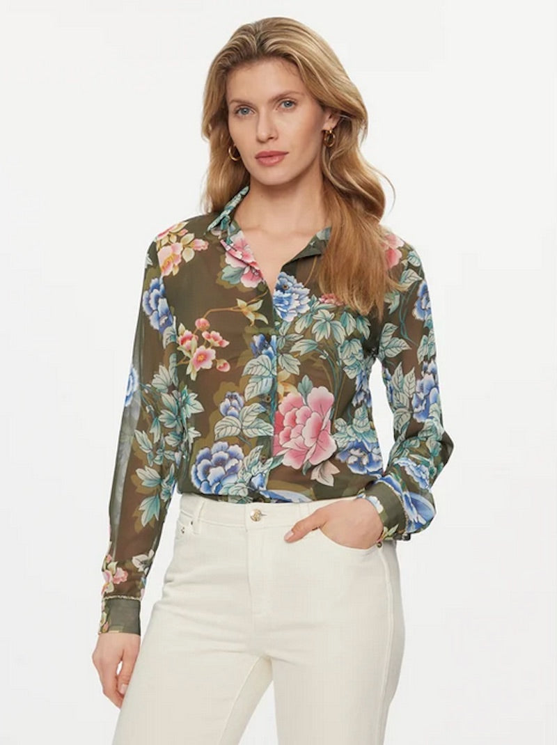 Chemise Clouis verte Guess