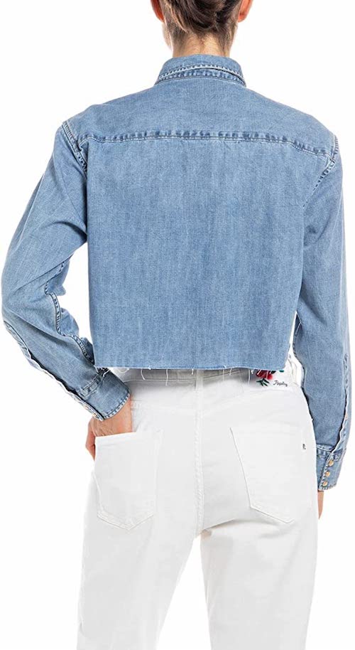 Chemise courte en jean Replay W2296