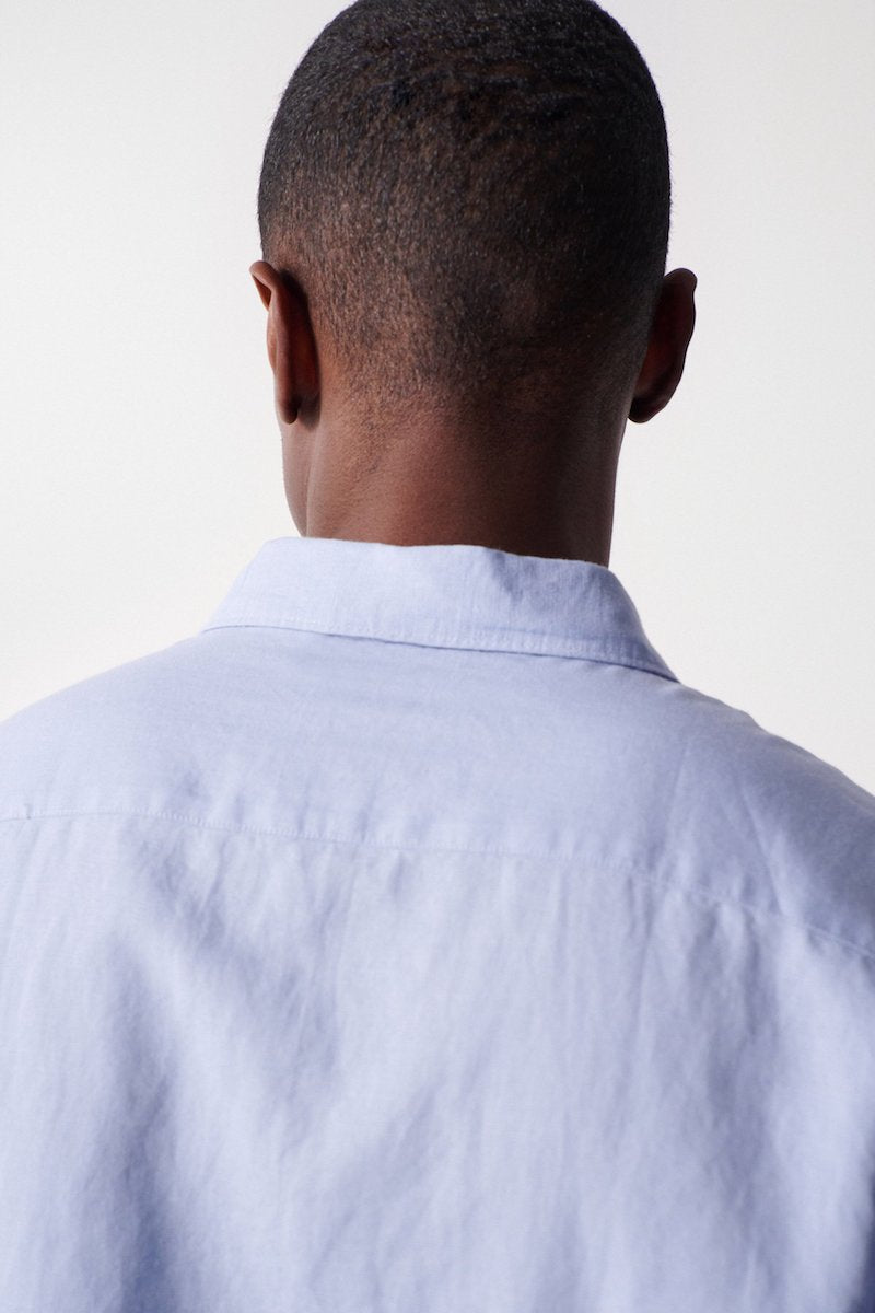 Chemise en lin bleu Salsa
