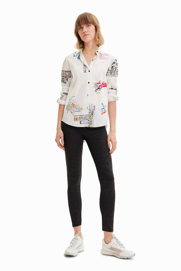 Chemise femme illustrée Desigual 23SWCW26