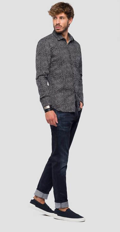 Chemise noire Replay M4953P