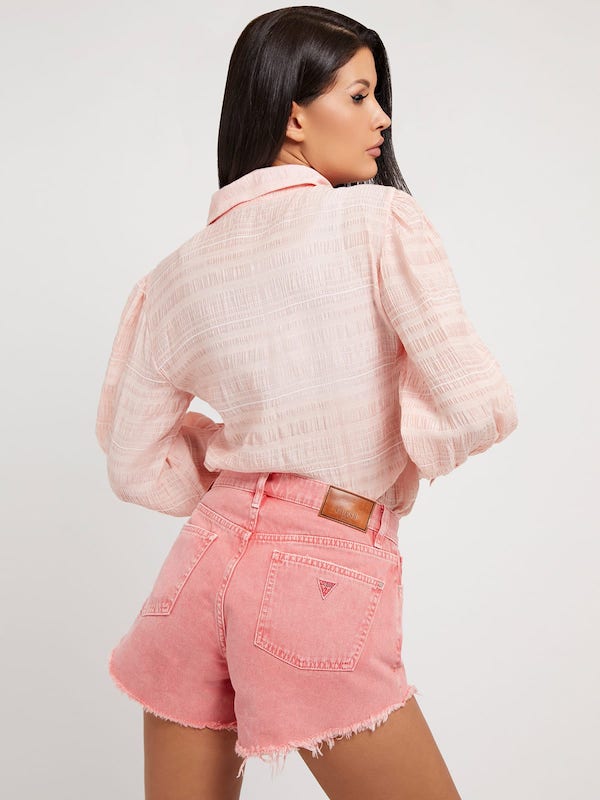 Chemisier froissé rose Guess W2GH35