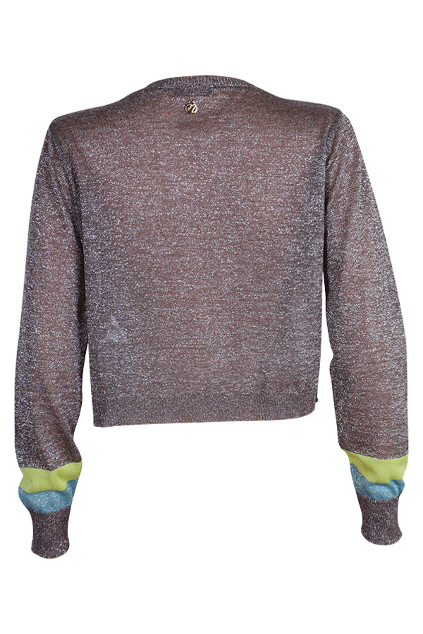 Gilet Nana Nucci SP208 kaki et lurex