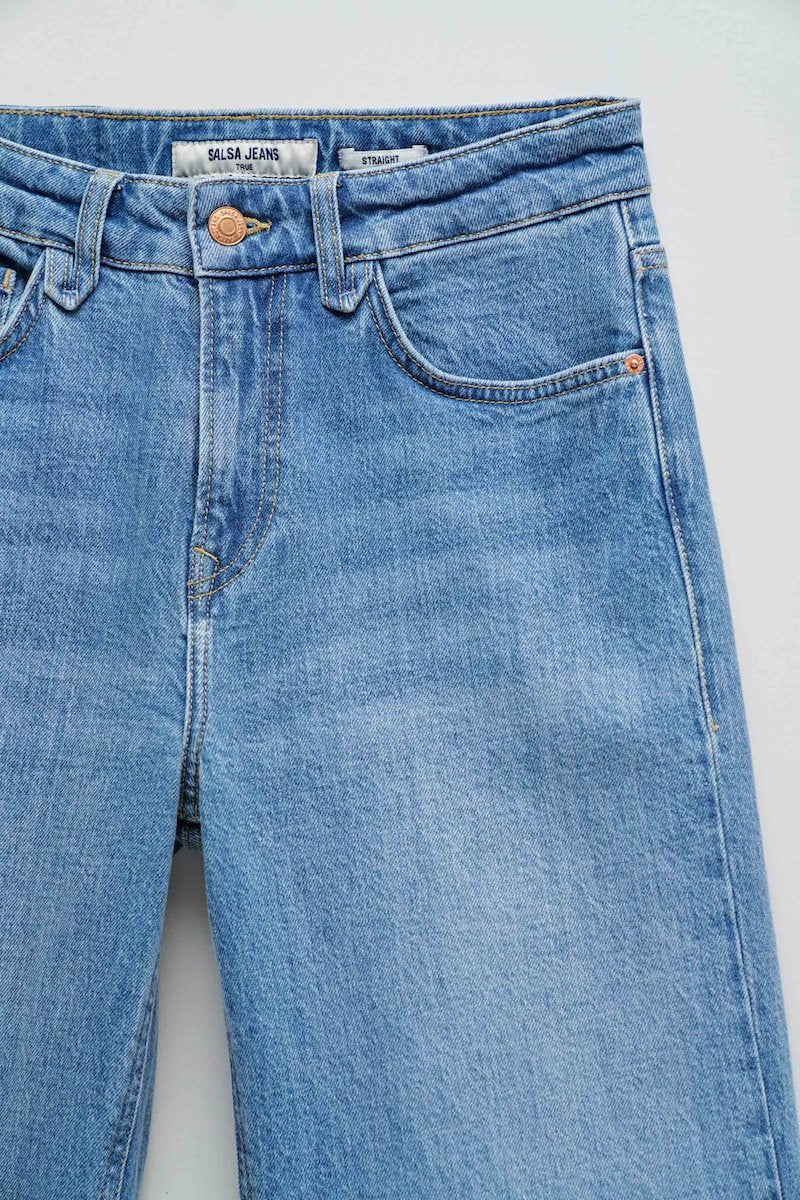 Jeans droit Salsa avec revers