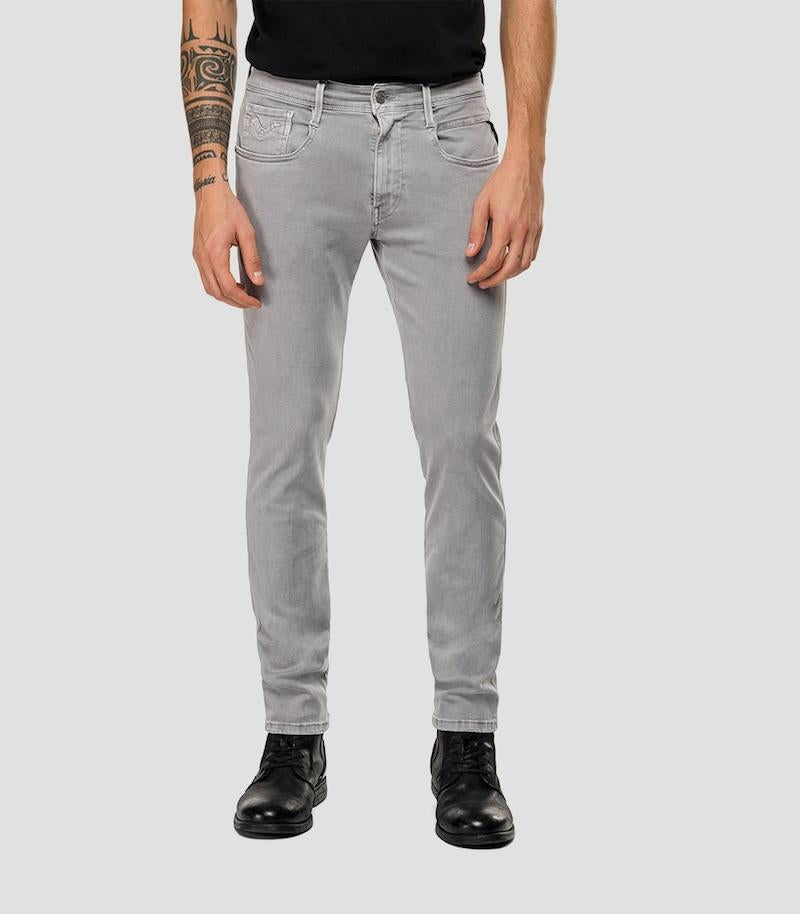Jeans hyperflex Replay gris clair
