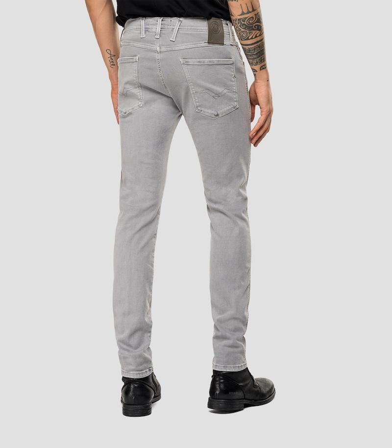 Jeans hyperflex Replay gris clair