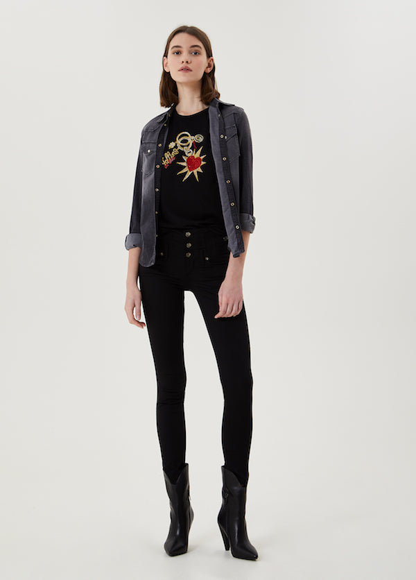 Jeans Liu Jo WXX037 Rampy noir
