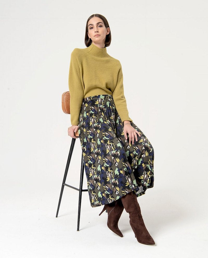Jupe plissée stretch surkana
