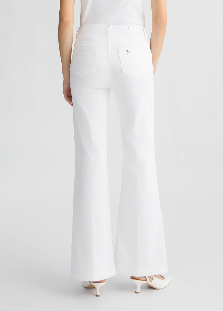 Pantalon blanc évasé Liu Jo