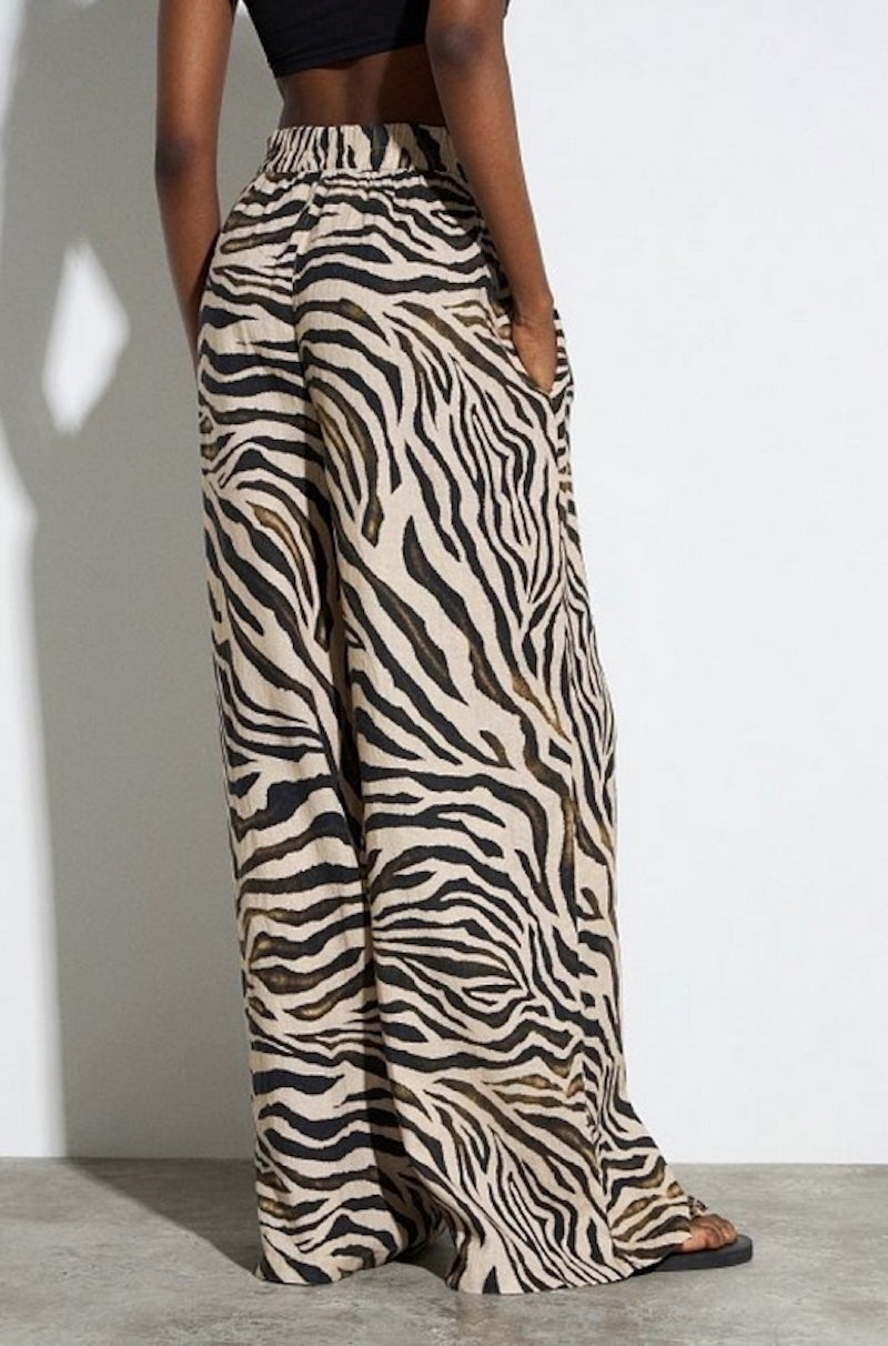 Pantalon en lin animalier BSB