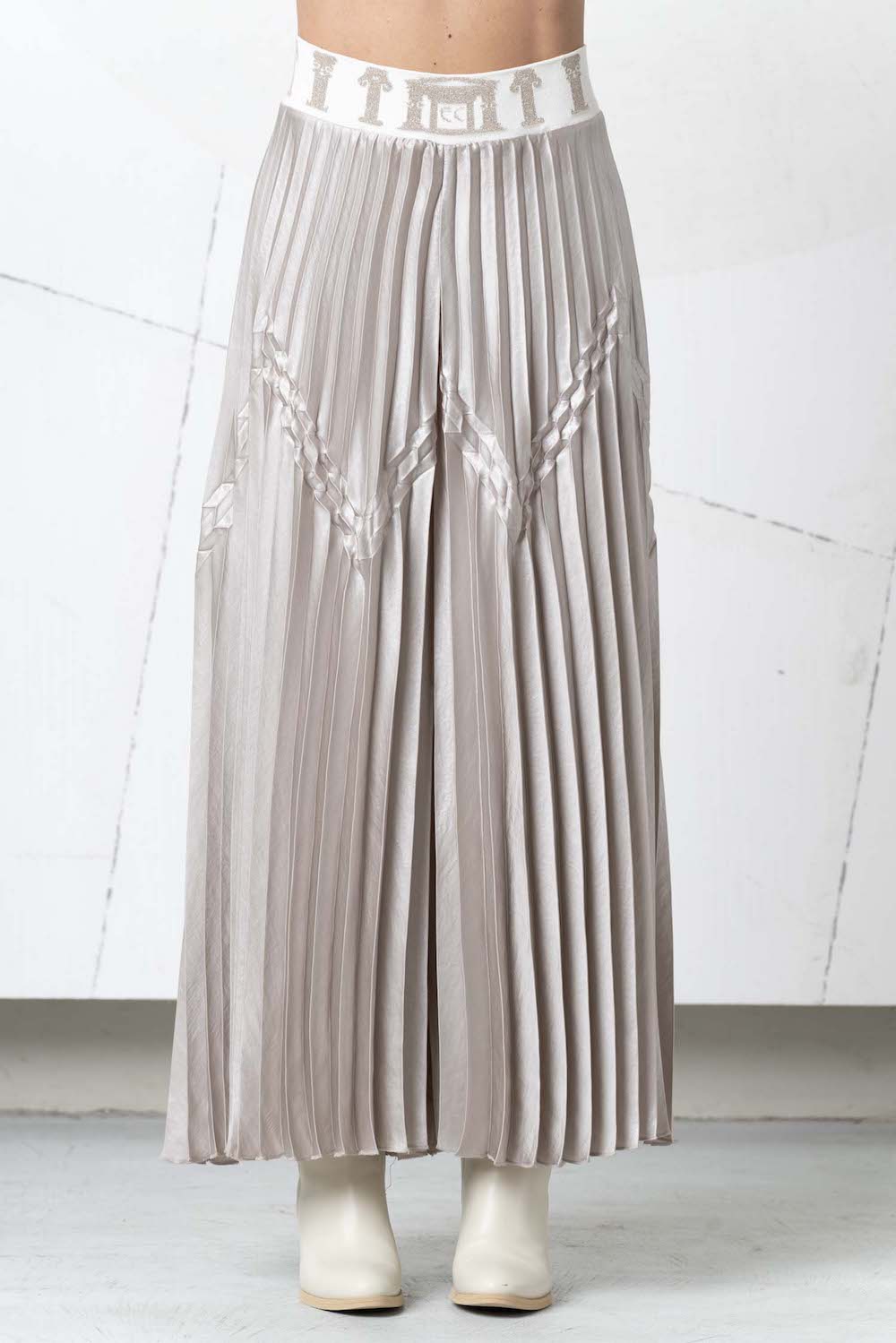 Pantalon jupe culotte plissé Cavaletti