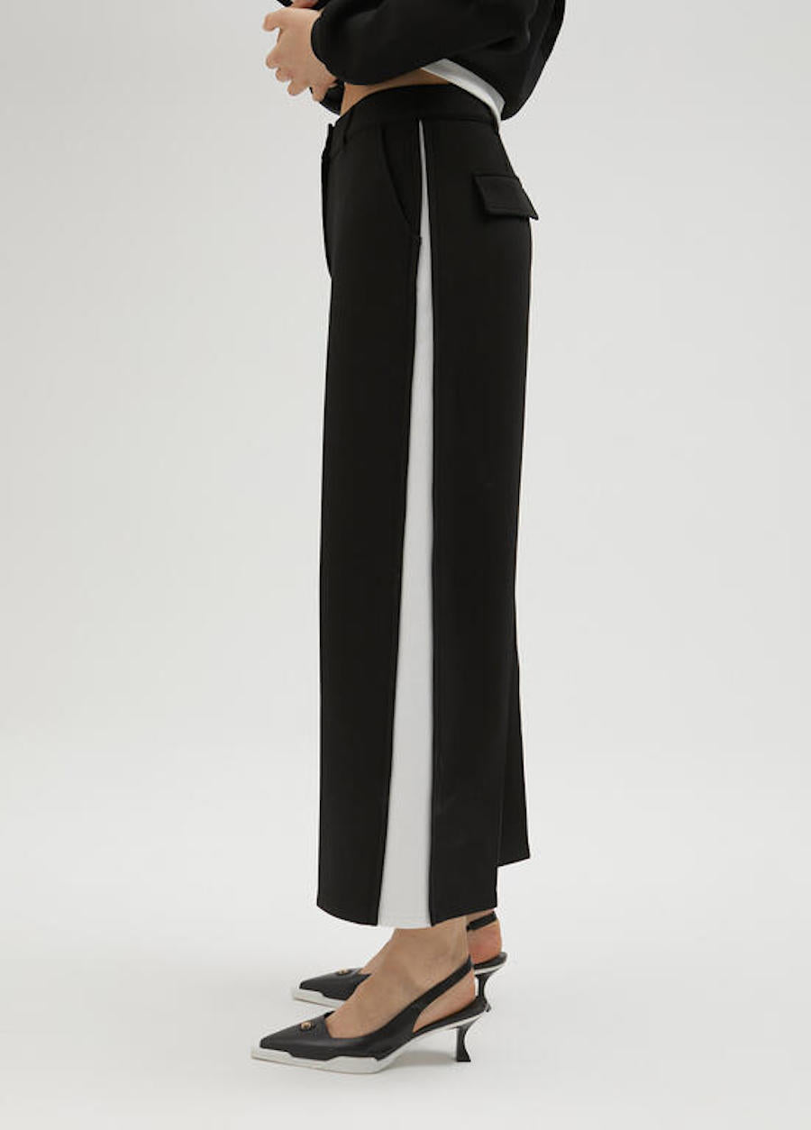 Pantalon noir et blanc Lola Casademunt
