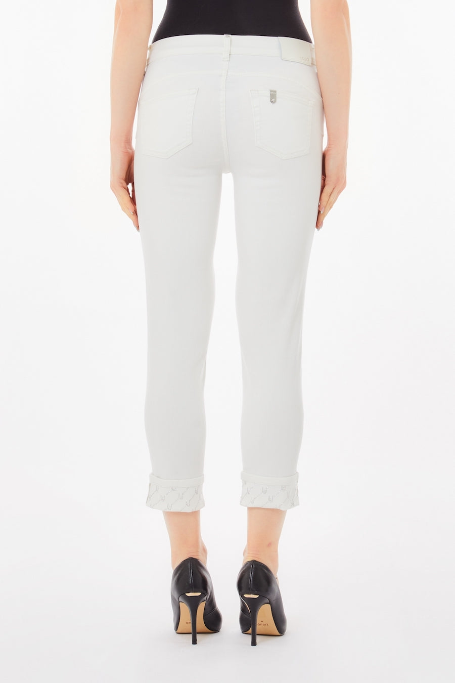 Pantalon revers à strass Liu Jo