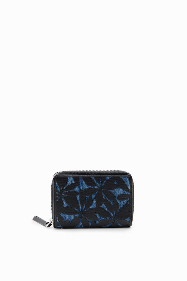 Petit portefeuille Desigual noir et jeans