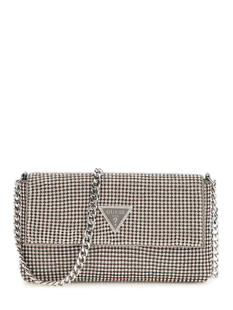 Pochette Guess avec strass argent