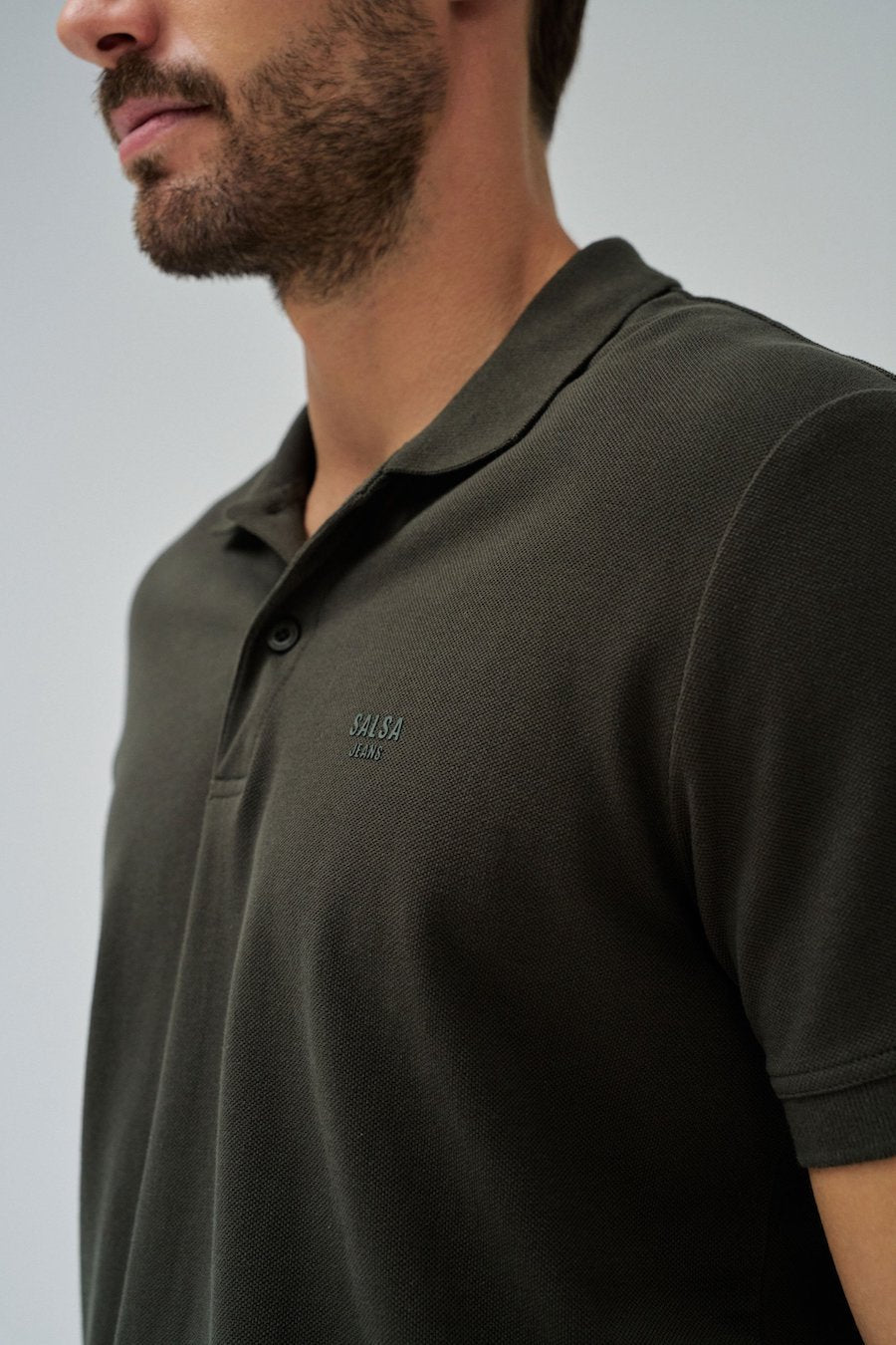 Polo piqué kaki salsa