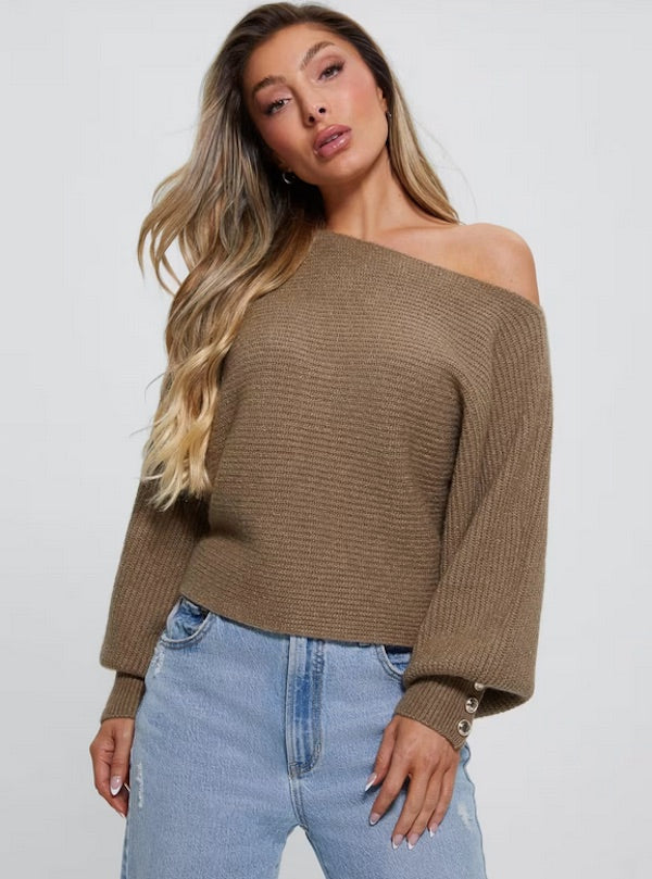 Pull asymétrique Guess taupe